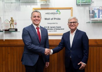 Foreign minister of Switzerland visits Archroma in Pakistan