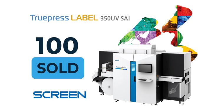 SCREEN reaches landmark: 100 Truepress LABEL 350UV SAI digital presses sold